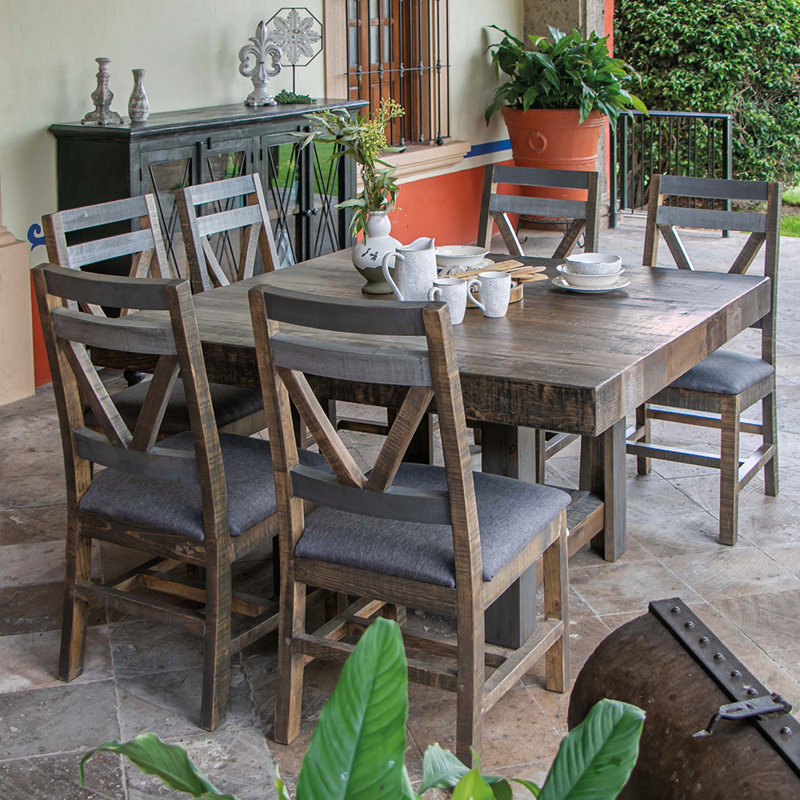 Sabetha Pine Solid Wood Base Dining Table