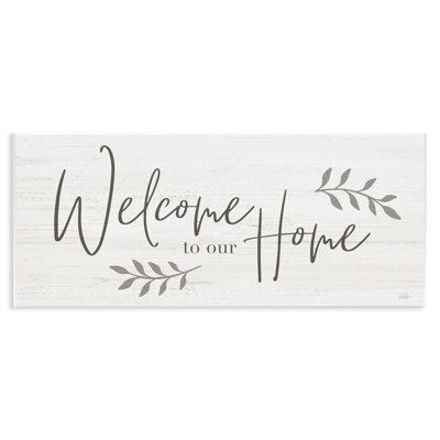 Welcome To Our Home Country Sign Wall Plaque Art by Natalie Carpentieri