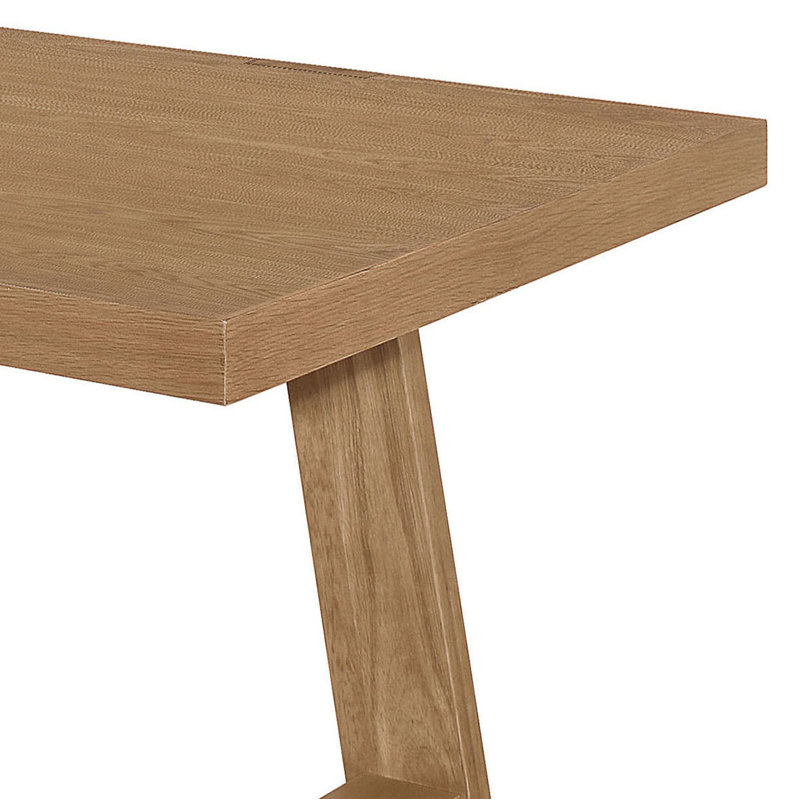 Carnes Brown Rectangular Trestle Base Dining Table