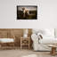 «On The Hunt Landscape», toile encadrée brune par Petal Prints Design-350186355-350186367