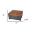  Table basse 36 po à trois tiroirs en bois massif et métal brun et gris