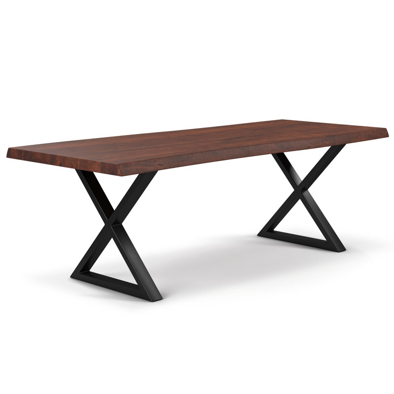 Brooks X Base Dining Table, Americano, Black, 29.75"H x 116"L x 40"W