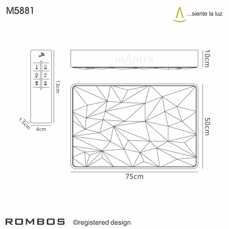 Rombos LED Flush Mount