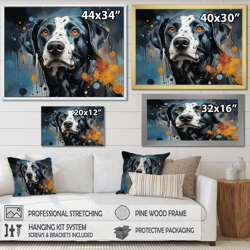 «Dalmatian Dream IV», reproduction sur toile, Toile tendue, H 16 po x l 32 po x P 1 po