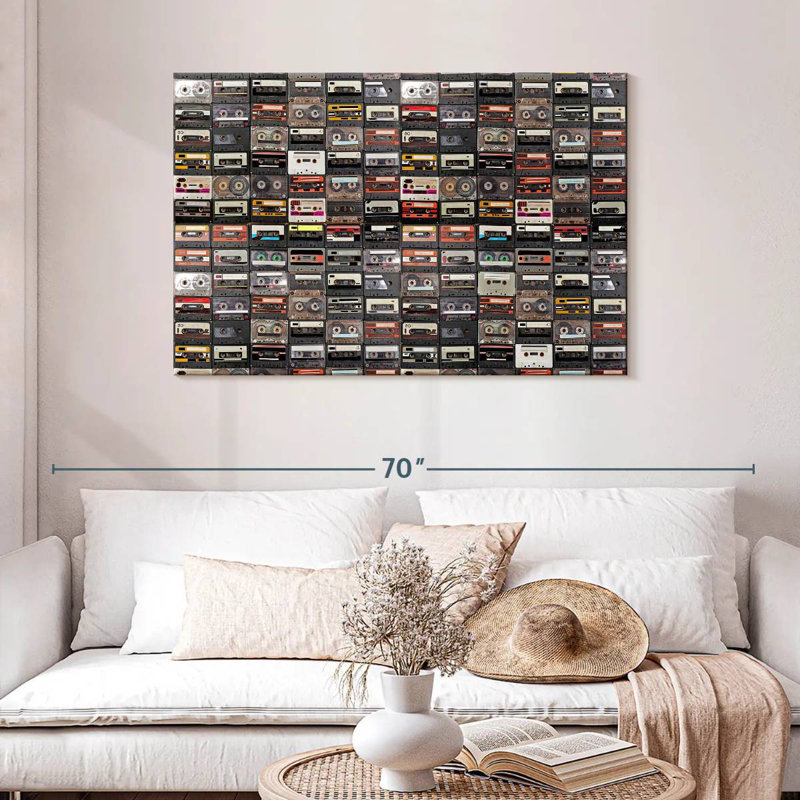 Abarca Audio Cassettes Collection, 30" H x 45" W