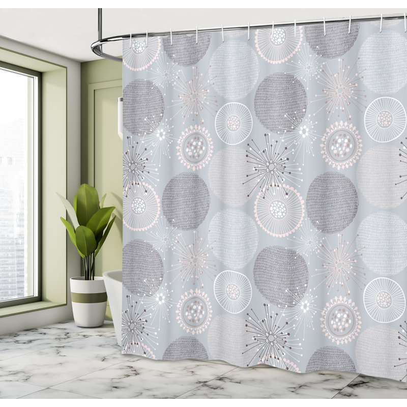 Shower Curtain with Hooks Included, 84"H x 69"W