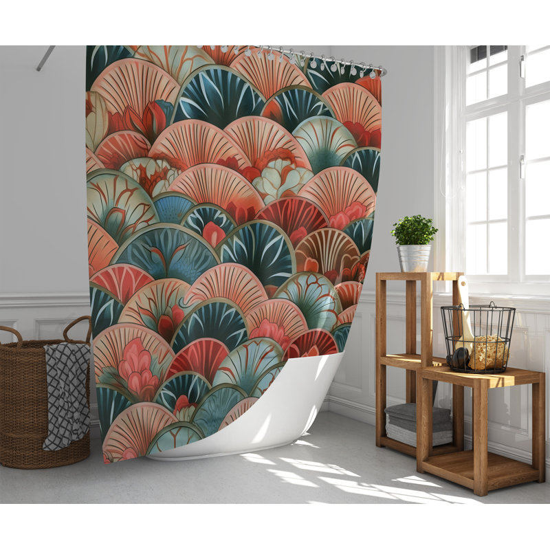 Dourdain Abstract Shower Curtain, 72" H x 70" W