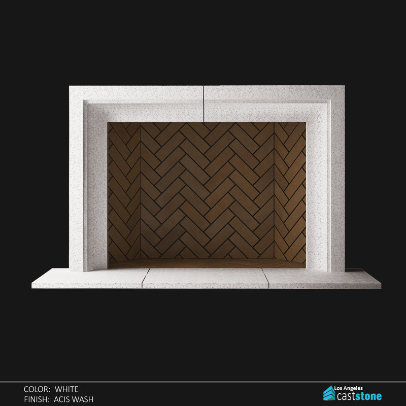 Rio Fireplace Surround, White Acid Wash
