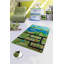 Tapis rectangulaire vert / bleu en velours tissé à la machine Walkersville-1169148556