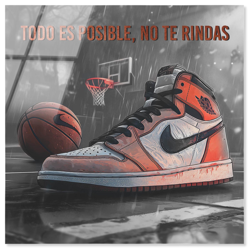 «No Te Rindas», impression sur toile par Art Remedy, H 12 po x l 12 po