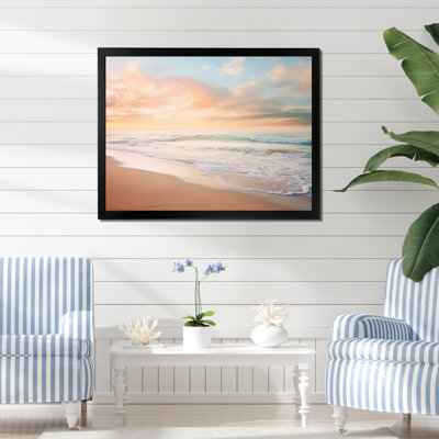 Beach Photo Coastal Tranquility I - Coastal Beach, reproduction d'art sur toile encadrée