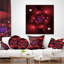 Red Fractal Flower with Illumination - Floral Printed Pillow-29463257-29463261