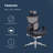 GM Seating Dreem XL Luxury Ergonomic Mesh Executive Chair With Headrest, with Seat Slide