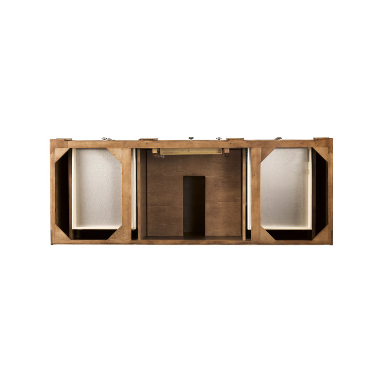 Bristol 60'' W Single Bathroom Vanity Base, Saddle Brown
