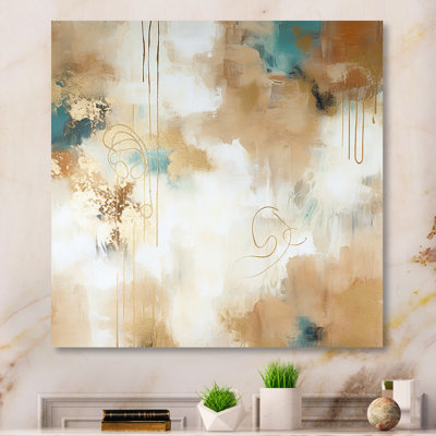 Impression sur toile encadrée dorée