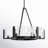 Caidance 6 - Light Steel Dimmable Round Chandelier