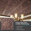 Lot de 48 tuiles de plafond en PVC à coller, 61 cm x 61 cm, étanches, pour la décoration intérieure (17,8 m²/boîte)-88638046-135115330