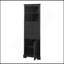 Grande armoire triangulaire noire avec 3 tiroirs et tablettes réglables pour la salle de bain, la cuisine ou le salon, panneau de fibres à densité moyenne avec finition peinte-1644889723