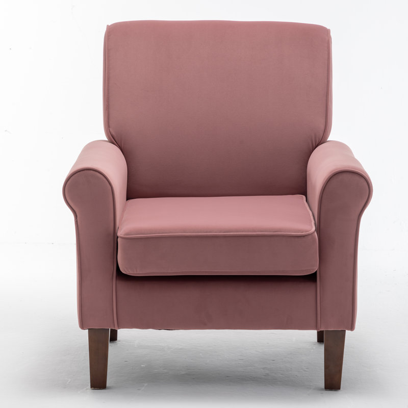 Kentin Velvet Armchair, Rose 100% Polyester