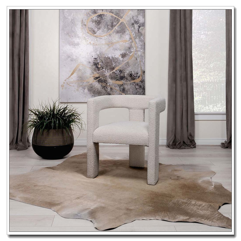 Fauteuil d'appoint, fauteuil club Boucle, Blanc