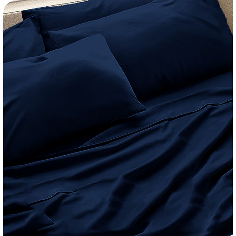 Ensemble de 6 valises pour chambre d'amis, Ensemble de draps pour lit très grand californien, Bleu marine