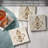 Deco Fleur 4-Pack Square Tumbled Tile Coasters