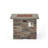 32'' stone square mgo fire pit w/ grey top- 40,000 btu