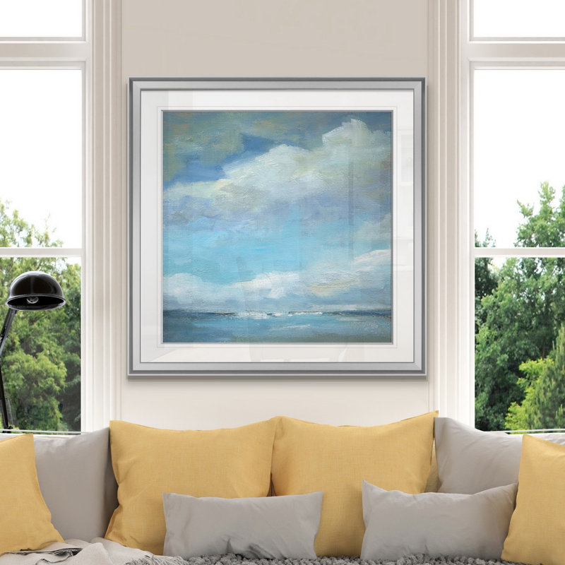 « crépuscule shadow i », peinture, H 16 po x l 16 po x P 1,5 po, Encadrement argenté