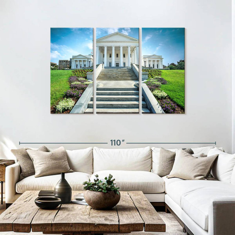 Extérieur du Virginia State Capitol, H 48 po x l 74 po
