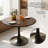 Modern Finish Round Dining Table with Steel Base and MDF Top