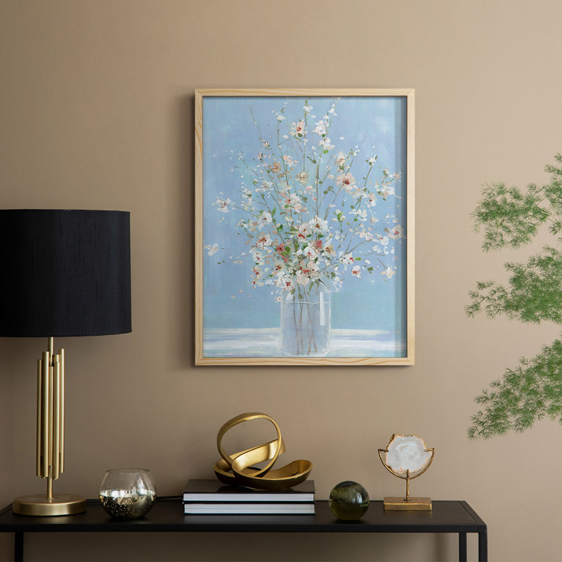 «Cherry Blossom Arrangement», reproduction encadrée - bois massif