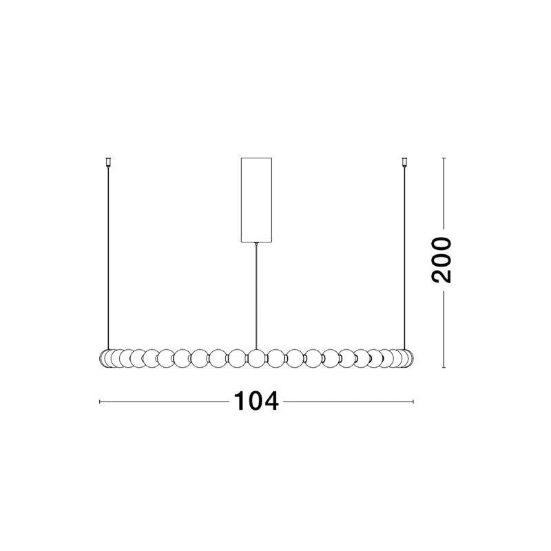 46 - Light Gold LED Cylinder Pendant