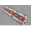Handmade Turkish Design Kilim Runner Rug With Geometric Pattern in Red Black And White For Hallway Decor