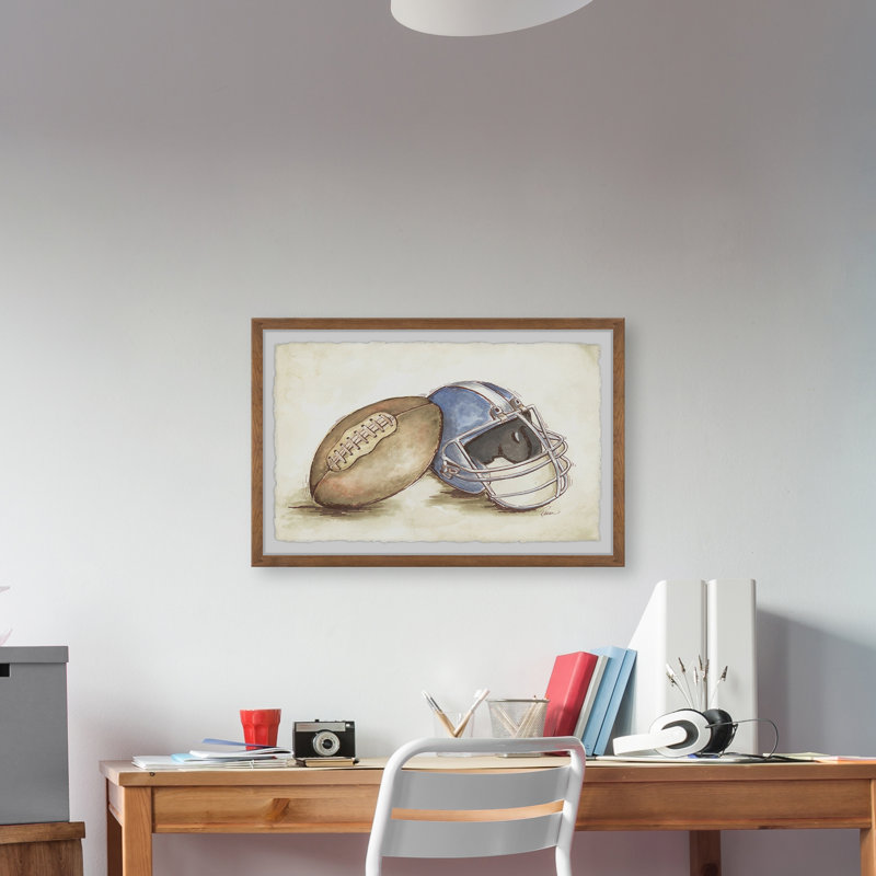 «Garber Football Gear», reproduction encadrée, H 20 po x l 30 po x P 1,5 po