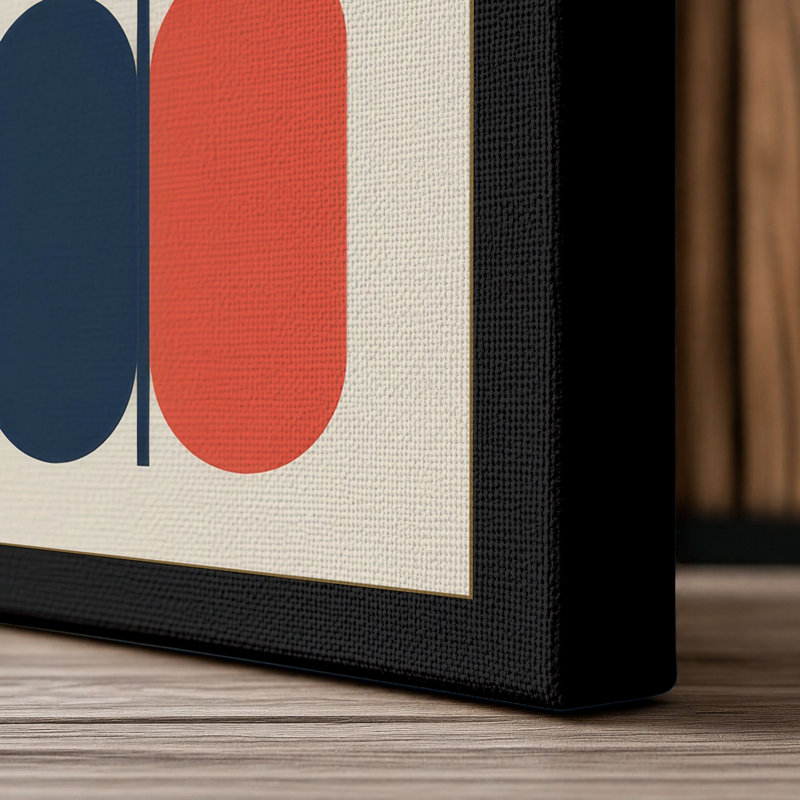 Modernist Flower Study Mid-Century - Wrapped Canvas, Black Border, 30x20 - 76.2 x 50.8 cm