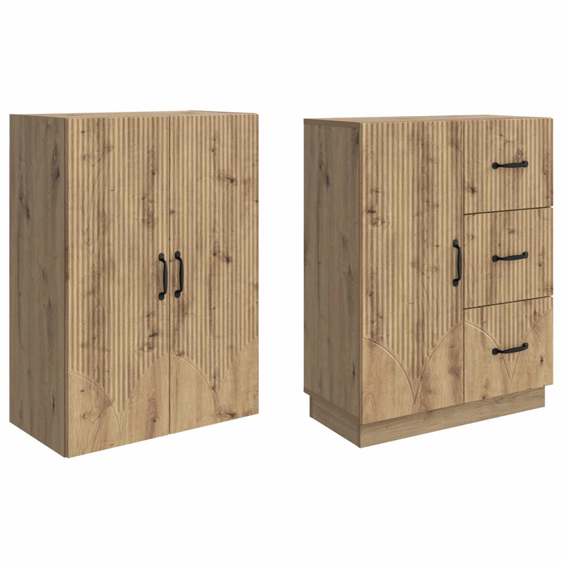3 -Door 3 Storage Cabinet, Artisan Oak