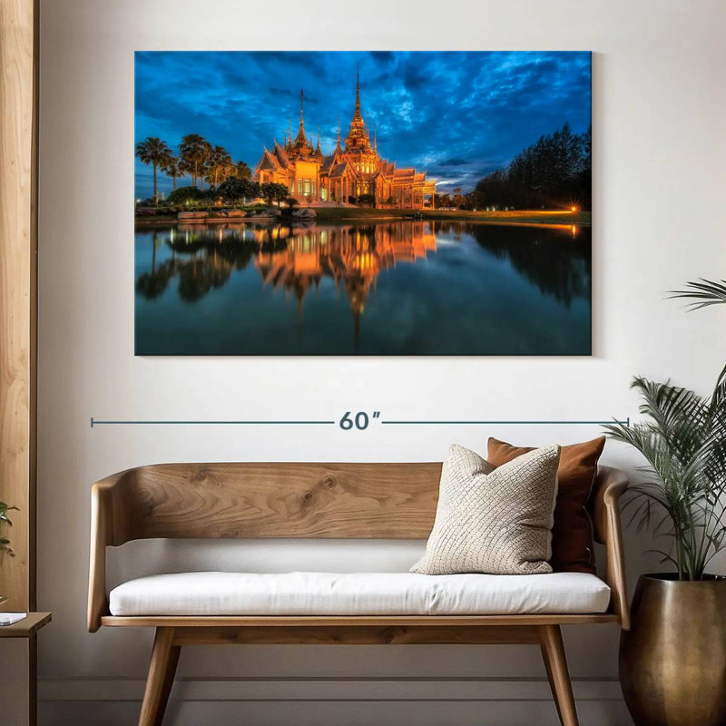 Lilie Wat Luang Phor Toh, 34" H x 51" W