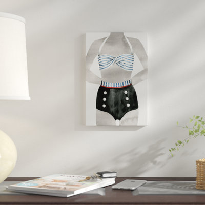 «Vintage Bathing suit I», reproduction sur toile