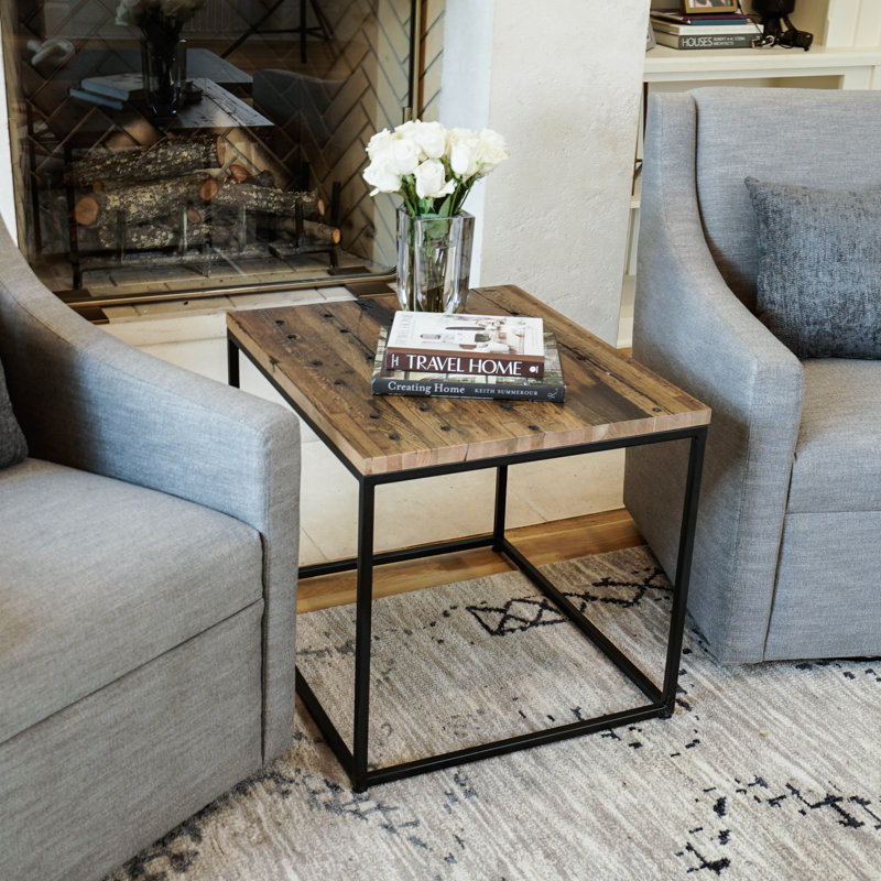 Rafig Solid Wood Top End Table
