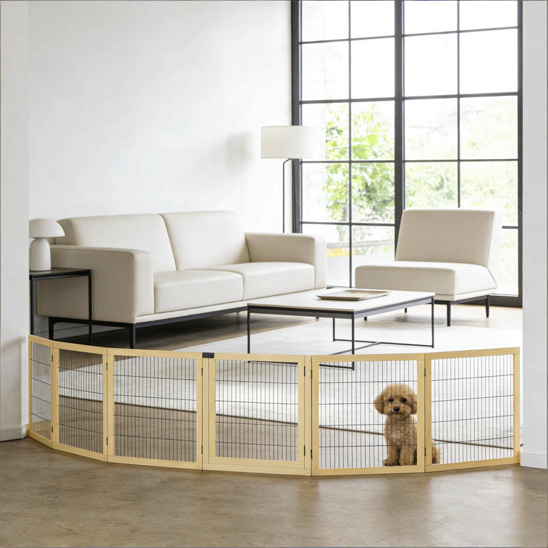Barrière pour animaux 6 panneaux pliante pour chien
