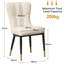 50cm H Tufted Velvet Upholstered Metal Upholstered Back Side Chair-471372716-502091318