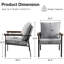 Structure de fauteuil en métal avec dossier rembourré Turnbridge-2089022123-2115186163