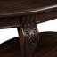 Table basse de salon ovale, 42 po, 2 tablettes en bois massif, finition cerisier, assemblage sans effort de 42 po, ouverture facile à assembler,
