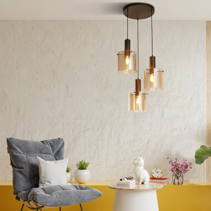 Montravious 3 - Light Unique/Statement Chandelier, Plated Satin