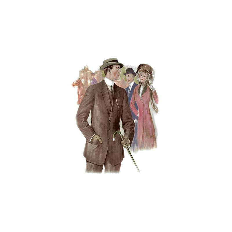 Sac à 3 boutons pour un parcours, reproduction d’art, H 66 po x l 44 po x P 1,5 po