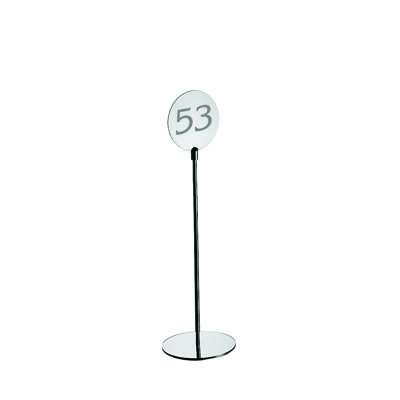 Giotto Table Number Stand B 3.27" x 9.45" - 12 Pieces - Stainless Steel