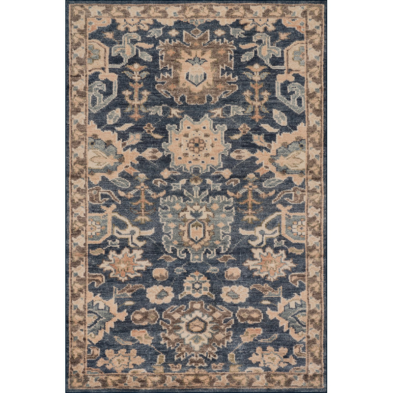  Tirelle Hand Knotted Wool Area Rug, Rectangle 7'6" x 9'6"
