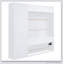 Grand lit escamotable mural avec tablettes, blanc