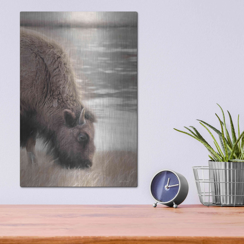 «Yellowstone Buffalo» par Lori Deiter, H 16 po x l 12 po