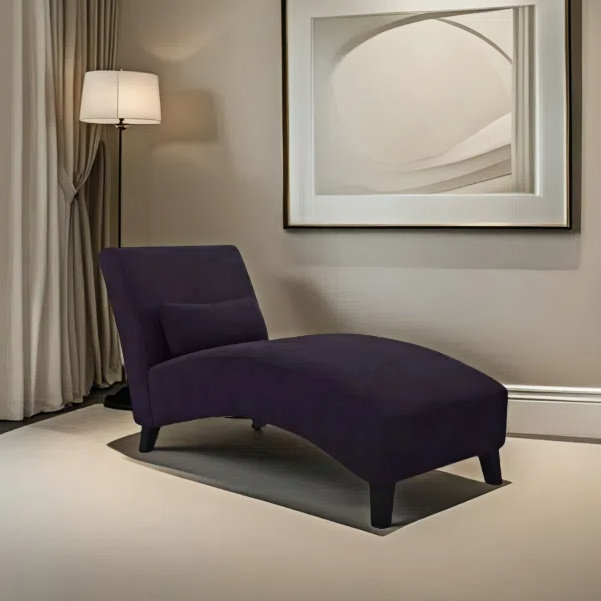 Chaise longue incurvée simple et élégante, Violet